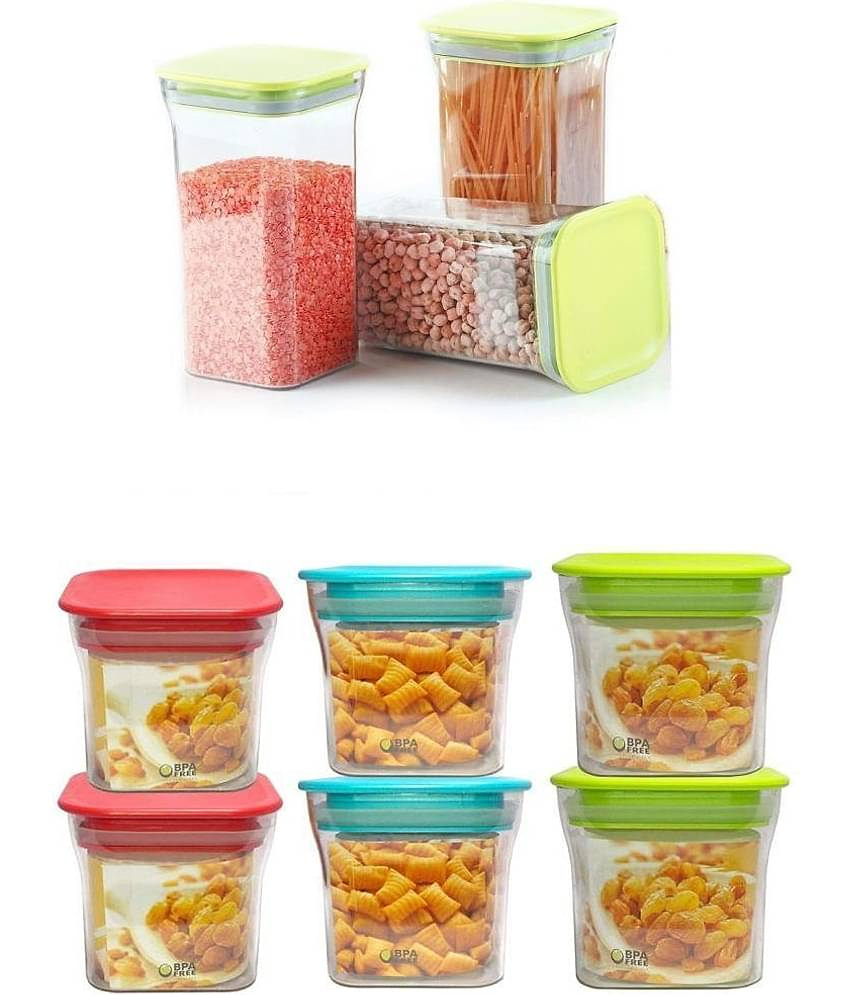 Analog kitchenware - Polyproplene Multicolor Food Container ( Set of 9 - 1100 )