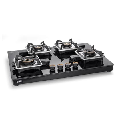 4 Burner Swift Glass Gas Stove with Multi Ring Forged Brass Burners (CT1044GTBLSWIFT)
