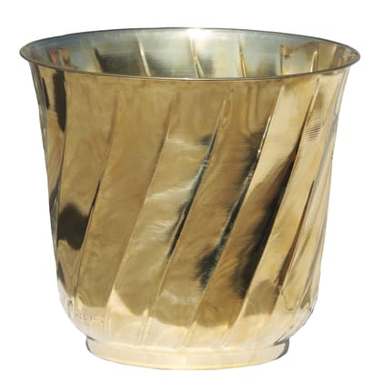 Brass Decorative Planter for Home � Elegant Gamla Style, Height : 11 Inch (FMAS247)