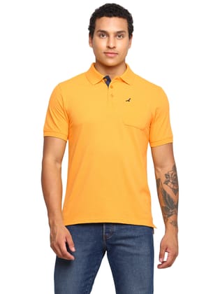 Polo Collar T-Shirt for Men with Pocket - Banana Yellow-S / Banana Yellow