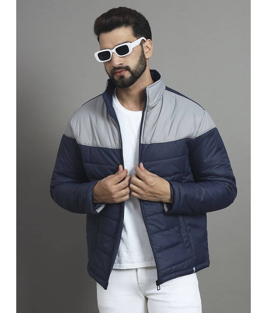 renuovo Polyester Men's Puffer Jacket - Navy Blue ( Pack of 1 )