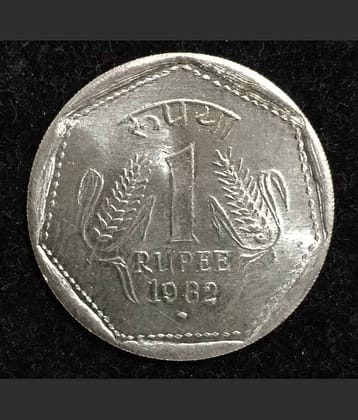 1 RUPEES 1982 BOMBAY MINT RARE DATE COIN