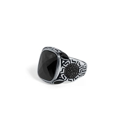Noir Eclipse 925 Sterling Silver Ring for Men-9