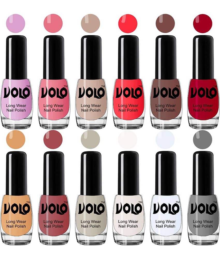 VOLO Best Affordable FullYear Collection Nail Polish Combo 12 Pcs Multi Glossy 60 mL