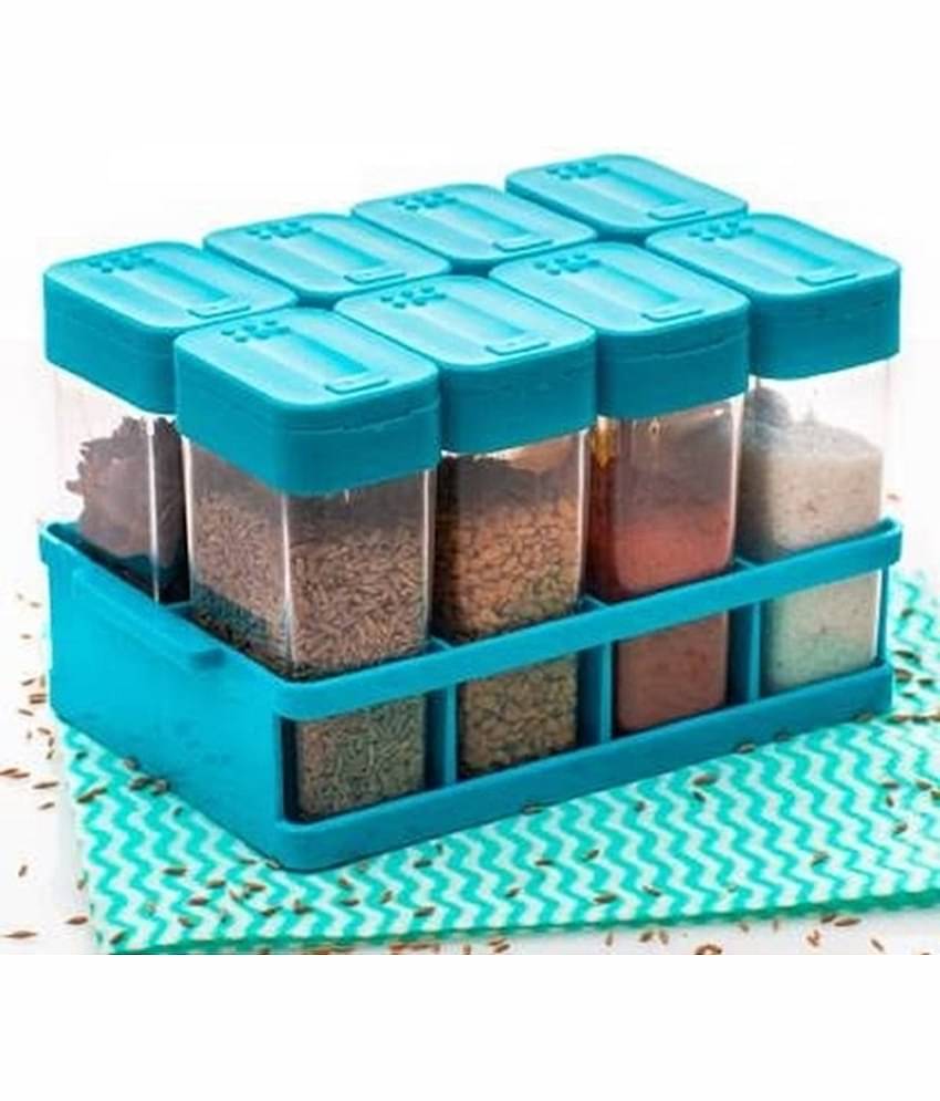 Analog Kitchenware Masala/Condiment Plastic Sky Blue Spice Container ( Set of 1 )