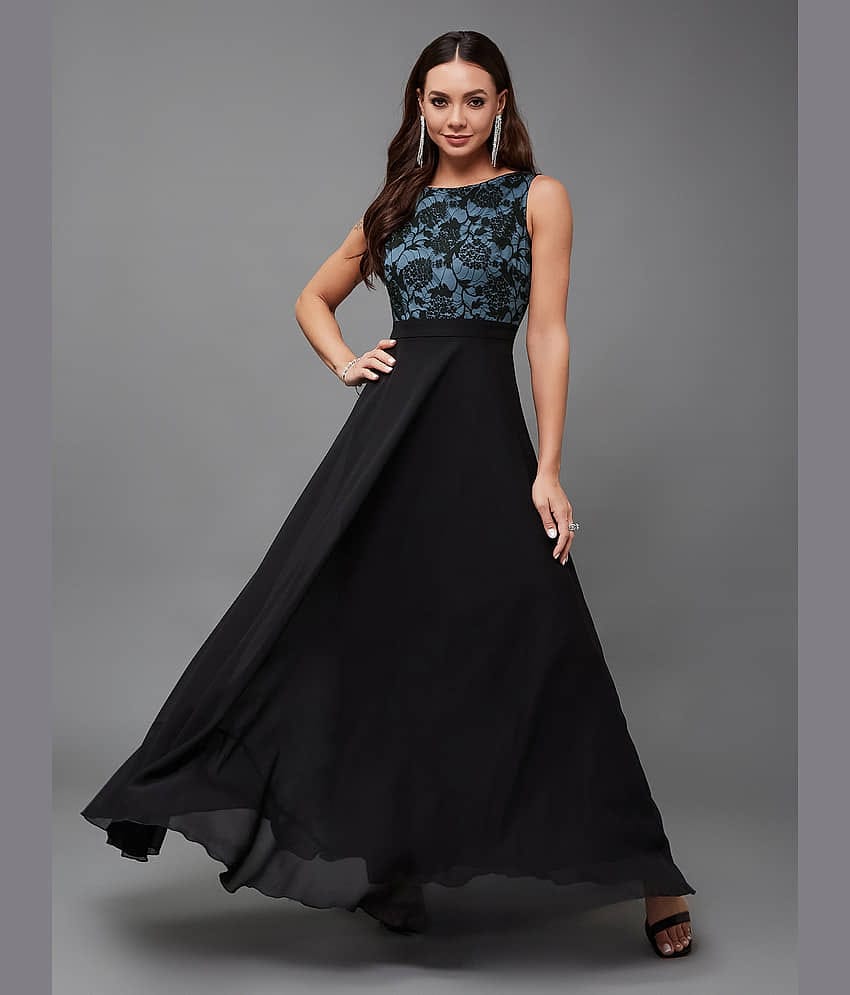 Miss Chase Women Georgette Self Design Gown ( Multi Color )