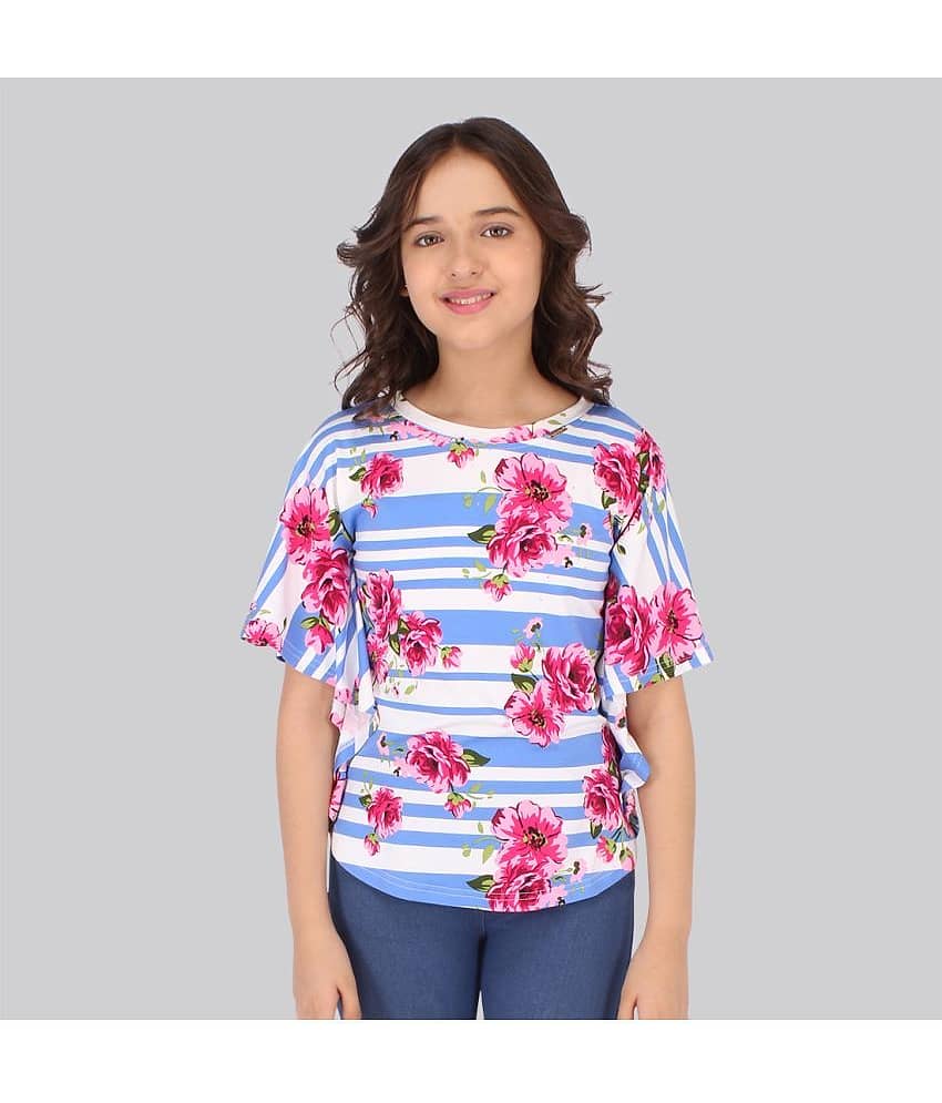 Cutecumber Pack of 1 Girls Cotton Blend Top ( Blue )