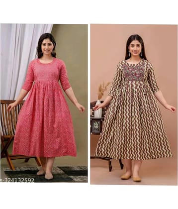 Nevisha Style Multi Color Cotton Maternity Kurta Pack of 2