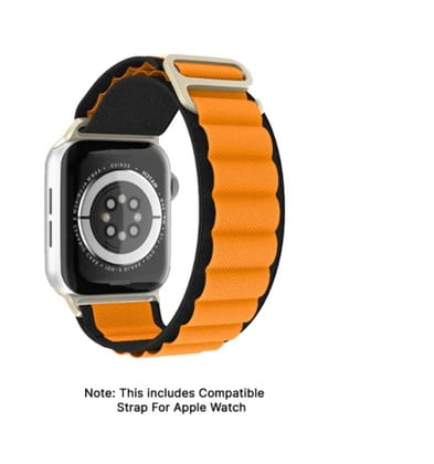Alpine - Signature Style Apple Watch Strap - Orange 49 MM