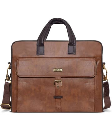 Lorem Tan Faux Leather Folio - Tan