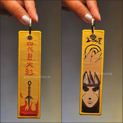 Minato Namikaze Flip Side Embroidered Keychain (15 cm)