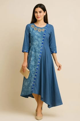 Tie Dye Embroidered Dress