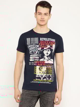 Punk VICTORY Navy Blue T-Shirt-S / Navy Blue