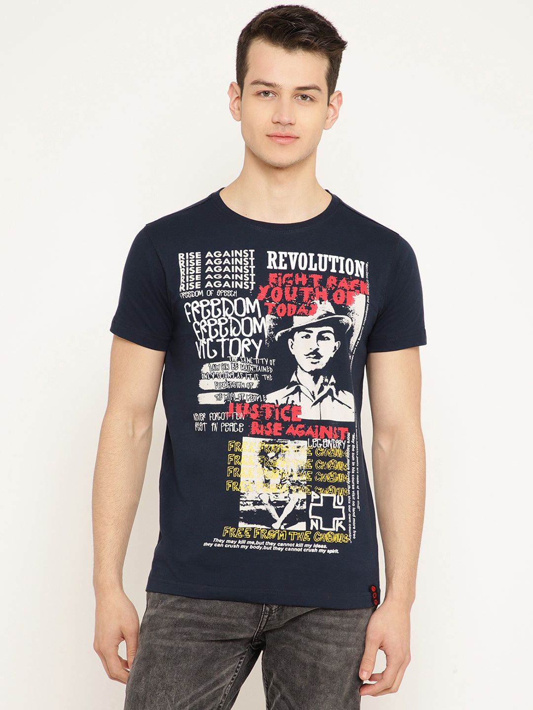 Punk VICTORY Navy Blue T-Shirt-S / Navy Blue