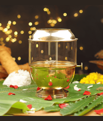 ServDharm Brass Akhand Diya - Pack of 1
