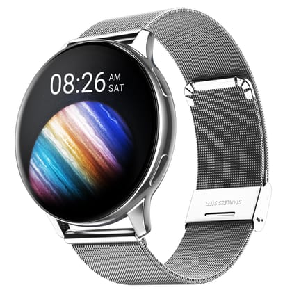 Noise Newly Launched Vortex Plus 1.46” AMOLED Display, AoD, BT Calling, Sleek Metal Finish, 7 Days Battery Life, All New OS with 100+ Watch Faces & Health Suite (Silver Link) Silver Link + Vortex Plus / 1.46