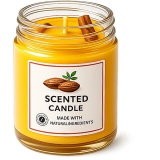 Tohafa Sandal Solace Candle Soothing Premium Sandalwood Decorative Fragrant Candles for Stress Relief Ambiance