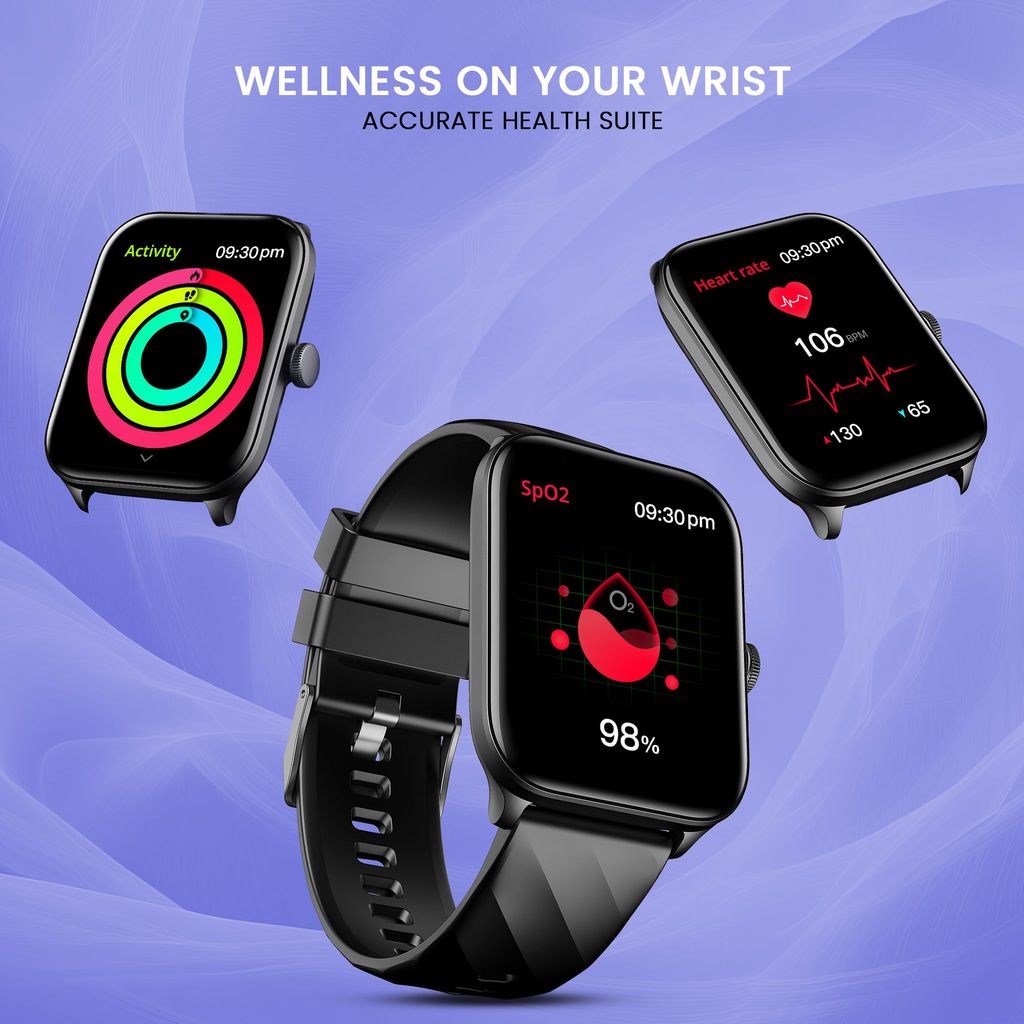 CELLECOR M5 Plus 2.01" IPS HD Display | 700 NITS | BT-Calling | AOD | IP67 | BT v5.4| Smartwatch - Black