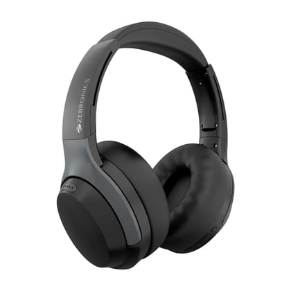 ZEBRONICS Duke Plus, Wireless Over Ear Headphone with ANC, ENC, Gaming Mode, Dual Pairing, Rapid Charge, Upto 70* Hours Backup, Bluetooth v5.4, AUX, Comfortable Earcushion, Deep Bass (Black) ZEBRONICS Duke Plus, Wireless Over Ear Headphone with ANC, ENC,