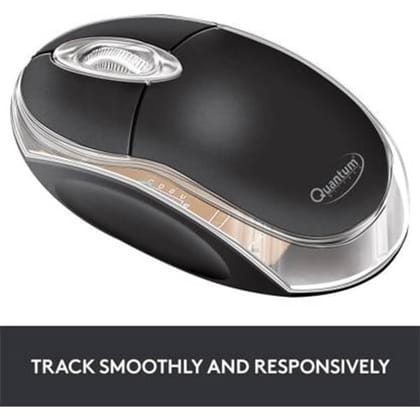 Quantum QHM222 Wired Optical Mouse (USB, Black)