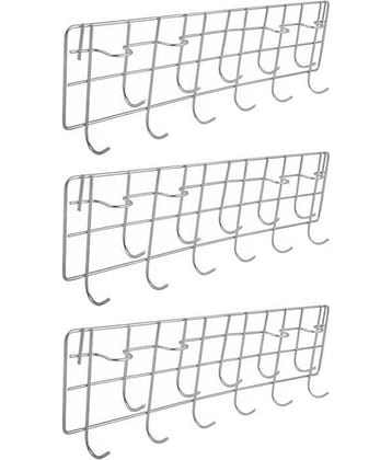 JISUN - Silver Stainless Steel Storage Racks ( Pack of 3 )