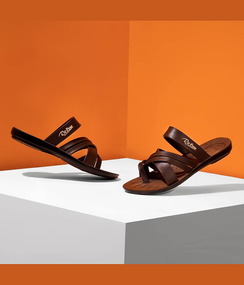 PUPINE Brown Men's Thong Flip Flop