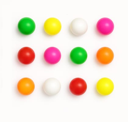 KARTHI7OCT STORE Hard Plastic Ball (Pack of 12) � Multicolor � 35 mm Diameter � Heavy & Durable Small Plastic Balls for Ball Pit/Ocean Pool/Indoor & Outdoor Play � Small Balls for Kids Pool