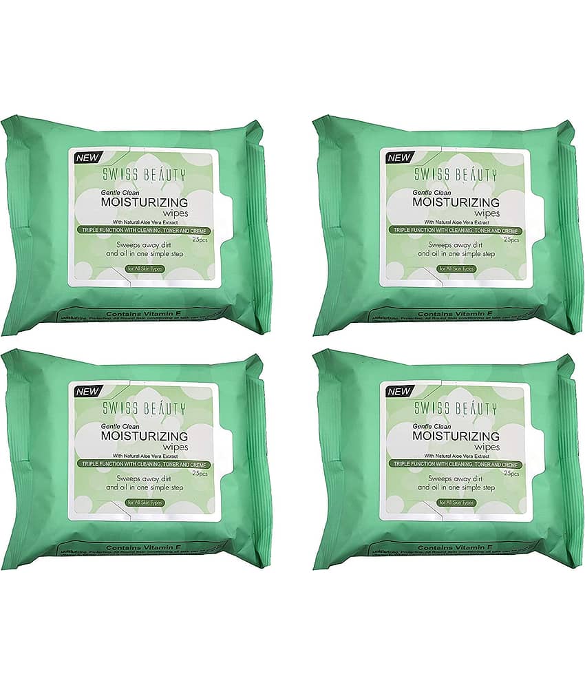 Lenon Beauty Swiss Beauty Wet Wipes ( 120 Pcs ) Pack of 4