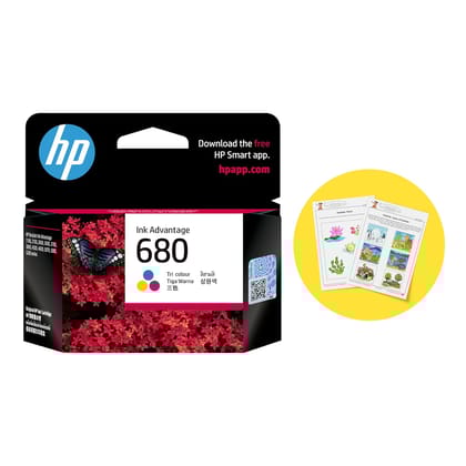 HP 680 Tri-color Original Ink Advantage Cartridge- F6V26A