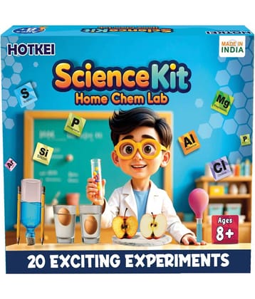 HOTKEI Educational Chemistry Science Experiment Kit Games Gift Toys for Kids Boy Girl Aged 8 10 12 Year STEM Scientific Lab Kit Project Toy Birthday Gifts for Boys Girls Home Chem Lab Toy Science Kit