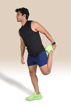 Men's Solid Breathable Tank Top - Black-S