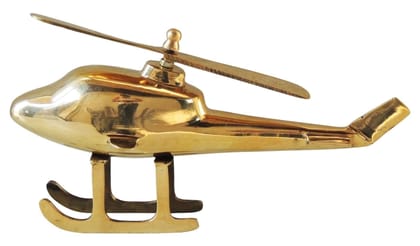 Brass Showpiece Children Playing Helicopter - 9.5*3.5*5 Inch (Z562 K)