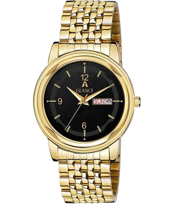 Aglance - Gold Metal Analog Men's Watch