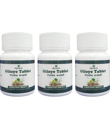 Axiom Giloye tablets (Pack of 3)|100% Natural WHO-GLP,GMP,ISO Certified Product