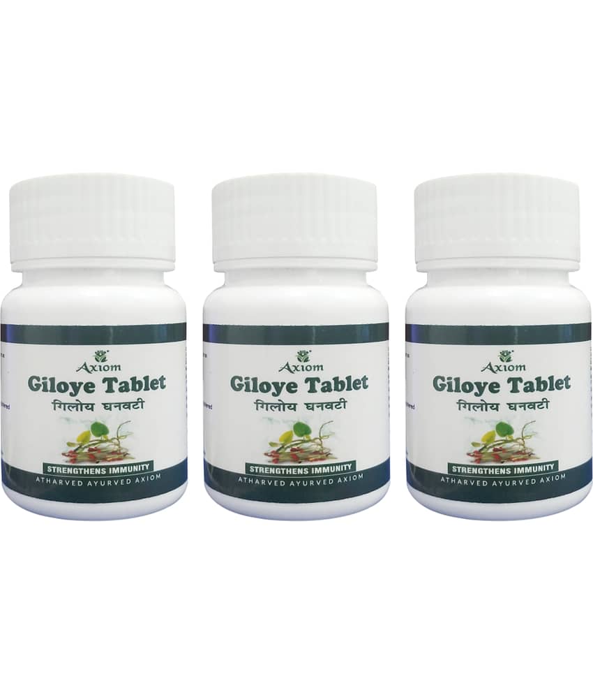 Axiom Giloye tablets (Pack of 3)|100% Natural WHO-GLP,GMP,ISO Certified Product