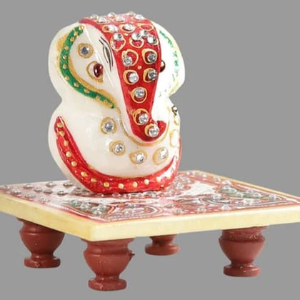 Marble Chowki Ganesha Marble Chowki Ganesha