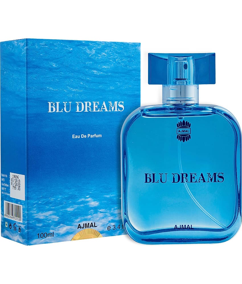 Ajmal Blu Dreams EDP 100ML Long Lasting Scent Spray Fougere Perfume Gift For Men Pack of 1
