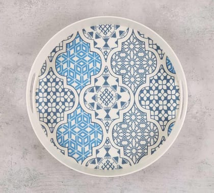 India Circus Mughal Jhali Round Small Bamboo Tray