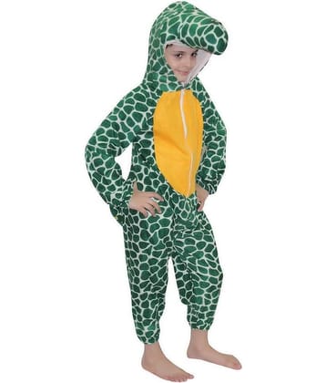 Kaku Fancy Dresses Tortoise Water Animal Costume -Green, 7-8 Years, For Boys & Girls