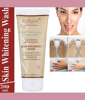 Vigini Skin Whitening Lightening Glow Polishing Wash Coffee D Tan Gel