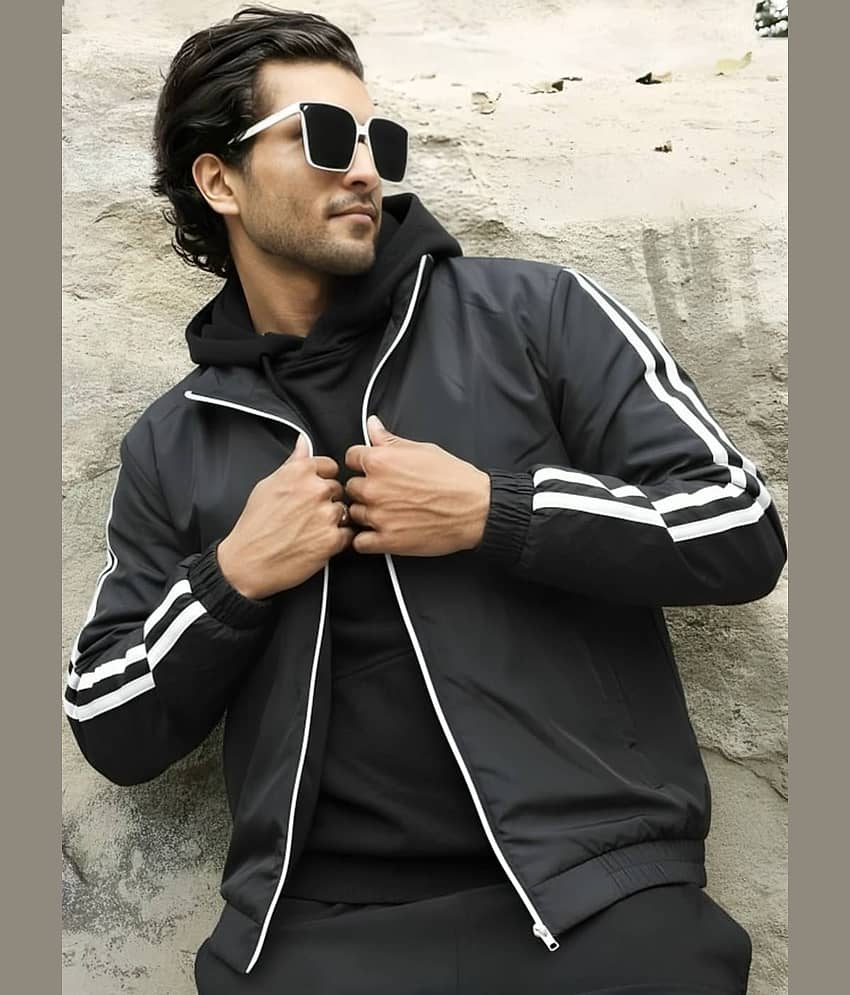 PLUS PARADISE Polyester Men's Windcheater Jacket - Black ( Pack of 1 )
