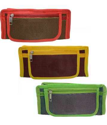 3 Pieces Pencil Box Pouch Cases