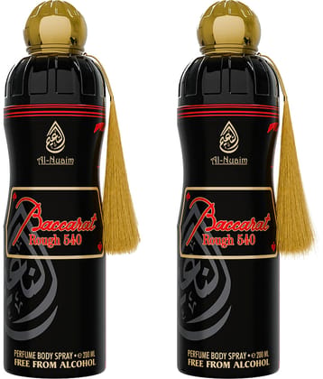 Al-Nuaim Baccarat Deodorant Alcohol - Free Deod Deodorant Spray for Unisex 100 ml ( Pack of 2 )