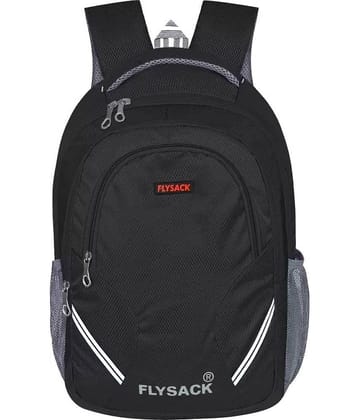 FLYSACK Black PU Backpack ( 30 Ltrs )