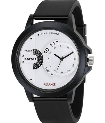 Aglance - Black Silicon Analog Men's Watch
