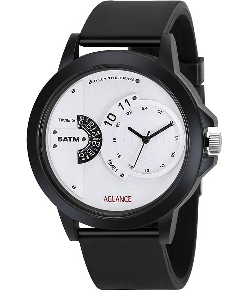 Aglance - Black Silicon Analog Men's Watch