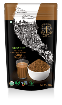 The Flavour Trail - Organic Bombay Cutting Chai Masala/ Aromatic Tea Masala/ Masala Chai, 100 gm| Organically Farmed | Hygienically Processed | Pesticide-Free