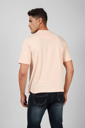 Drop Shoulder Crew Neck Tee High Rib Collar - Made in BCI Cotton Large / Aqua Blue