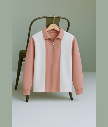 Try This Cotton Blend Polo Collar Men's Sweatshirt - Black ( Pack of 1 )