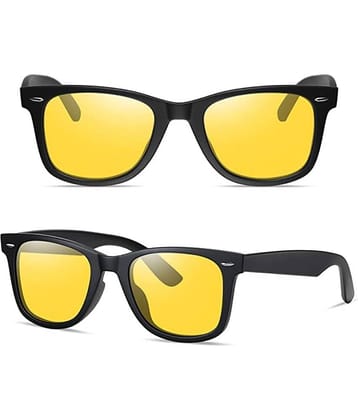 Mahek Accessories - Night Vision Yellow Riding Goggles ( Pack of 2 )